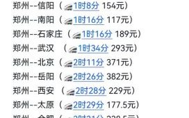 高铁北京到郑州多久_高铁北京到郑州票价