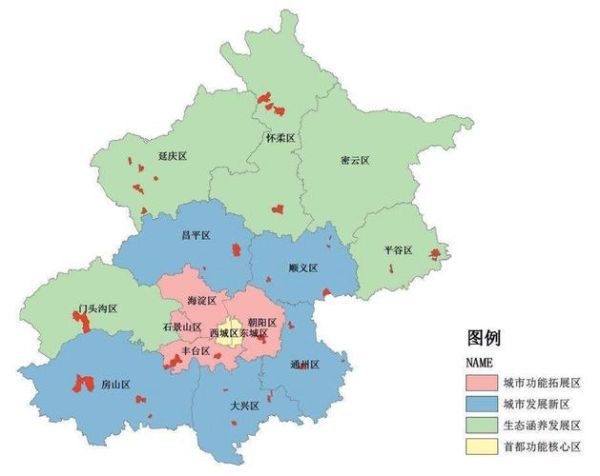 北京市行政区划地图_有哪些区县-第2张图片-俊逸知识馆