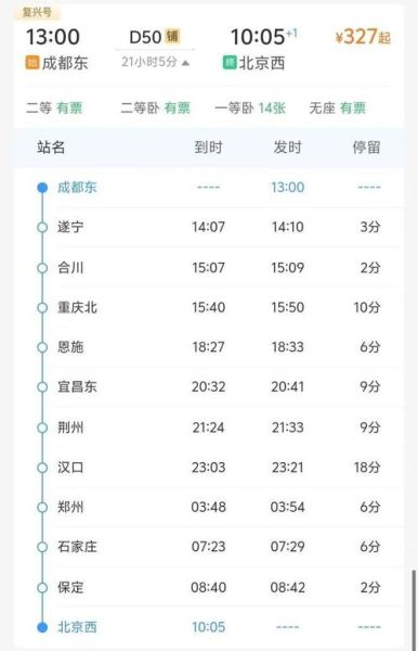 北京到成都高铁几个小时_最新票价查询-第1张图片-俊逸知识馆