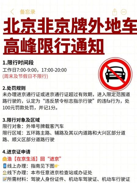 北京外地车限行时间_外地车进京如何避开高峰-第1张图片-俊逸知识馆