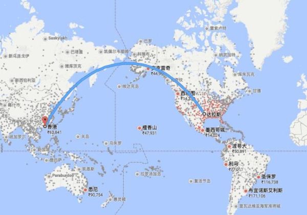 北京到洛杉矶多少公里_直飞距离和航线选择-第2张图片-俊逸知识馆