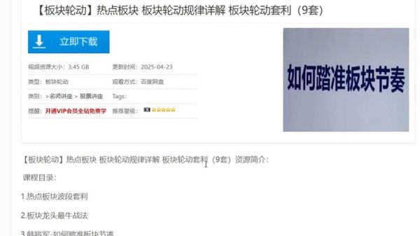 股票板块轮动规律_如何捕捉热点-第2张图片-俊逸知识馆